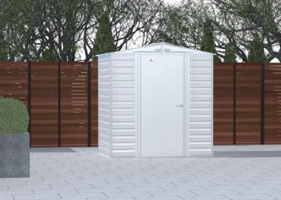 Arrow 6x7 Select Steel Storage Shed Kit - Flute lue Grey (SCG67FG) This Select 6x7 will give you the storage space that you need. 