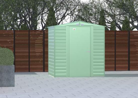 Arrow 6x7 Select Steel Storage Shed Kit - Sage Green (SCG67SG) This Select 6x7 will give you the storage space that you need. 