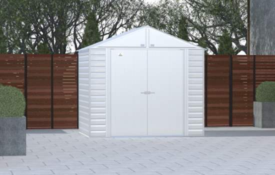 Arrow 8x6 Select Steel Storage Shed Kit - Flute Grey (SCG86FG) This Select 8x6 will give you the storage space that you need. 