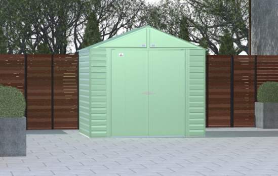 Arrow 8x6 Select Steel Storage Shed Kit -Sage Green (SCG86SG) This Select 8x6 will give you the storage space that you need. 