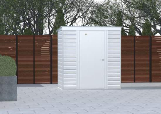 Arrow 6x4 Select Steel Storage Shed Kit - Flute Grey (SCP64FG) This Select 6x4 will give you the storage space that you need. 