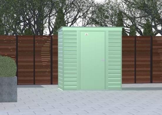 Arrow 6x4 Select Steel Storage Shed Kit - Sage Green (SCP64SG) This Select 6x4 will give you the storage space that you need. 
