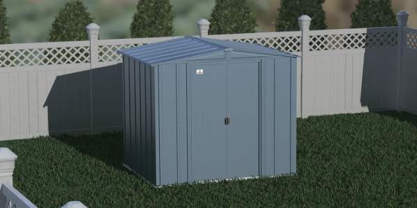 Arrow 6x5 Classic Steel Storage Shed Kit - Blue Grey (CLG65BG) This shed is an ideal storage unit for your backyard. 