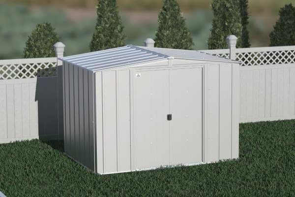 Arrow 8x6 Classic Steel Storage Shed Kit - Flute Grey (CLG86FG) This shed is an ideal addition to any backayrd setting. 