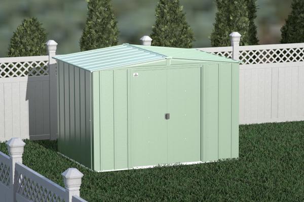 Arrow 8x6 Classic Steel Storage Shed Kit - Sage Green (CLG86SG) This shed is an ideal addition to any backayrd setting. 