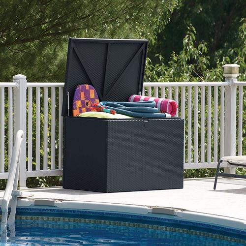 Arrow Spacemaker Deck Box - Anthracite (DBBWAN) This deck box can store your pool accessories. 