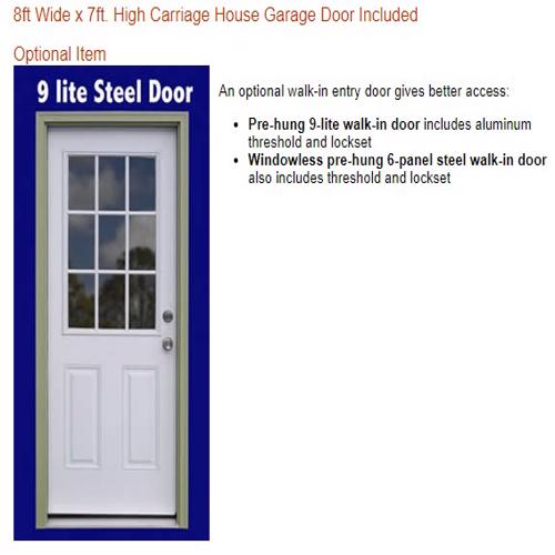 Best Barns Dover 12x16 Wood Garage Kit - All-Precut (dover_1216) Optional Walk-In Side Entry Door