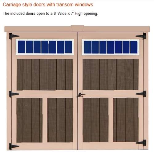 Best Barns Geneva 12x16 Wood Garage Storage Shed Kit (geneva1216) Carriage Doors