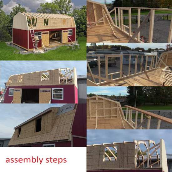 Best Barns Ravenna 16x28 Wood Storage Shed Kit (ravenna_1628) Construction Steps 