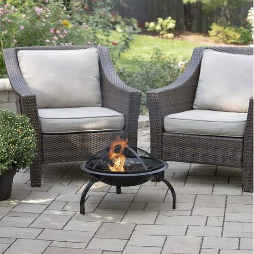 Blue Sky Outdoor 21.25" Fire Pit with Foldable Legs (WBPFP22) This firepit will give you the warm during the cold days. 