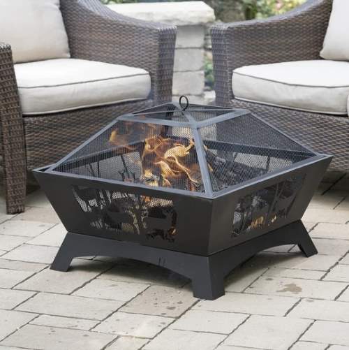 Blue Sky Outdoor 28 in. Square Fire Pit - Deer Family (WBFP28SQ-OD) This firepit will give you the warm during the cold days. 