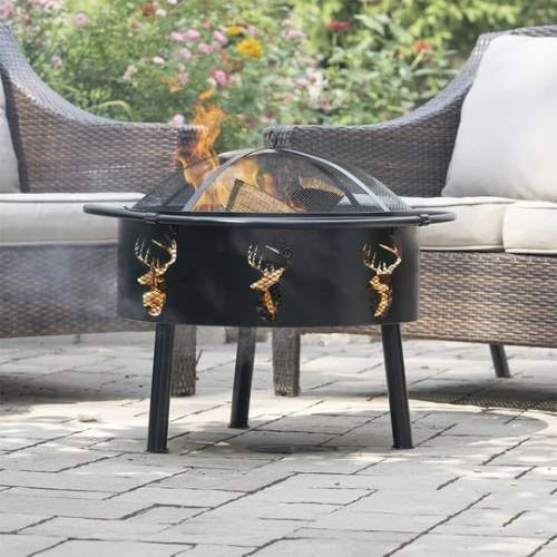 Blue Sky Outdoor 29 in. Round Barrel Fire Pit - Deer Head (WBFB29-MD) This firepit will give you the warm during the cold days. 