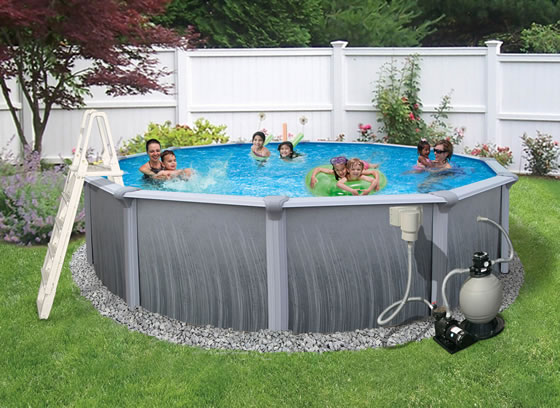 Blue Wave Madagascar 21' x 52" Round Frame Pool Package (NB3921) - Assembled