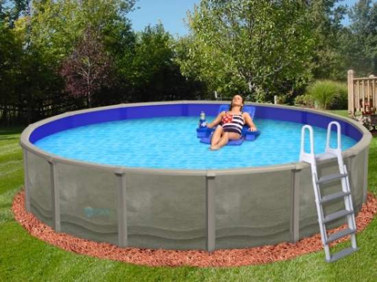 Blue Wave Trinity 18 ft. 52 in. Deep Above Ground Pool with 7 in. Top Rail (NB1818) Enjoy your backyard space by adding this Trinity Pool. 