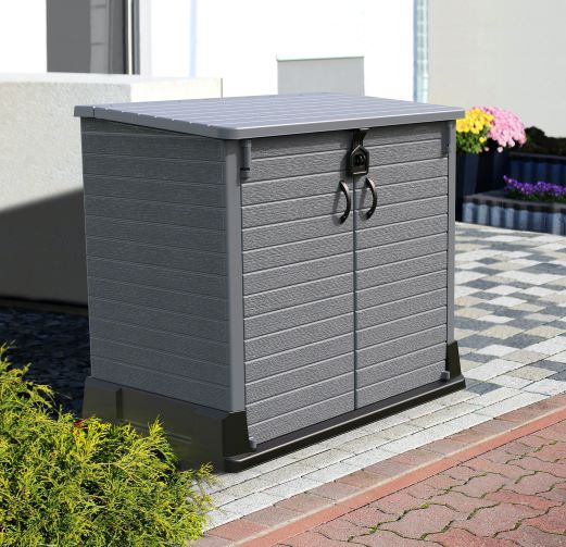 Duramax StoreAway Flat Lid 1200L Horizontal Shed Kit - Gray (86631) This StoreAway Flat Lid shed is a perfect additional to your indoor or outdoor space. 
