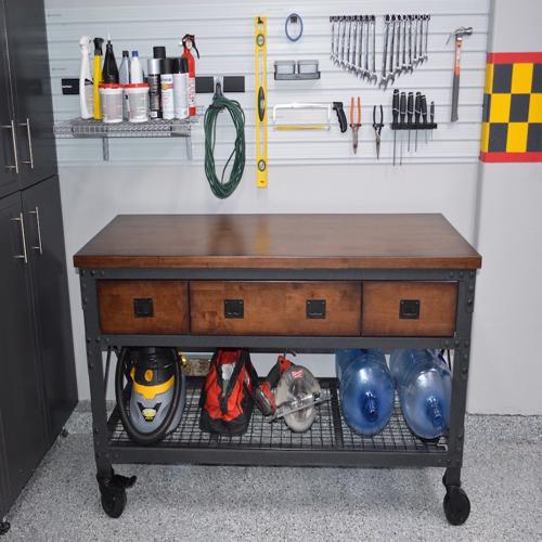 DuraMax 72"x24" Rolling Workbench - 3 Drawers (68001) This workbench will help you organize your garage tools. 