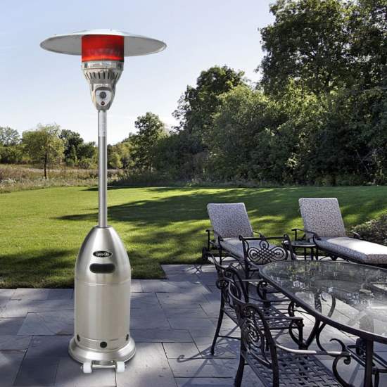 Dyna-Glo 48000 BTU Premium Stainless Steel Patio Heater (DGPH202SS) This patio heater is the best accessory that you can put on your backyard or patio. 