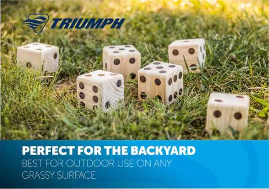 Escalade Sports Triumph Big Roller Wooden Lawn Dice (35-7335-2) This wooden dice set is perfect for your outdoor play. 