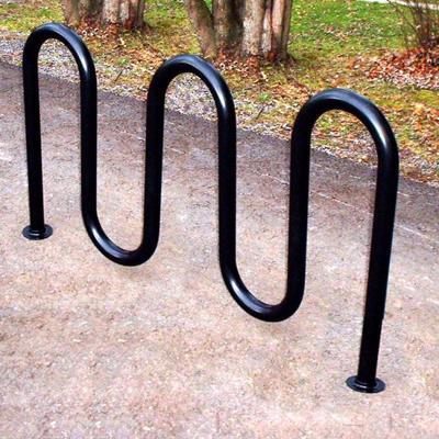Gared Spectator 7'3" Looped Bike Rack - Silver (BRL4)  Picture shown in black color. 