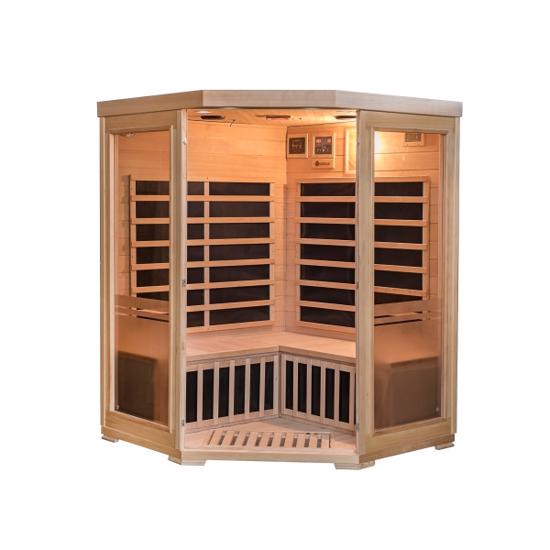 HeatWave 3-Person Sonoma Hemlock Infrared Sauna with 6 Carbon Heaters (SA7019) Inside View of the Sonoma Sauna 