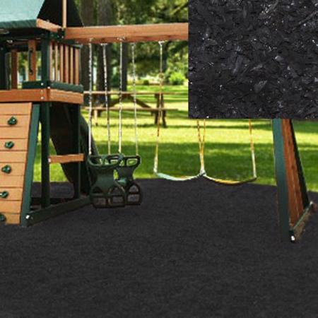 KidWise Playground Recycled Rubber Mulch - Black (KW-BLK-2000) This is great for outdoor play area, and keeps the maintenance cost low for parents.