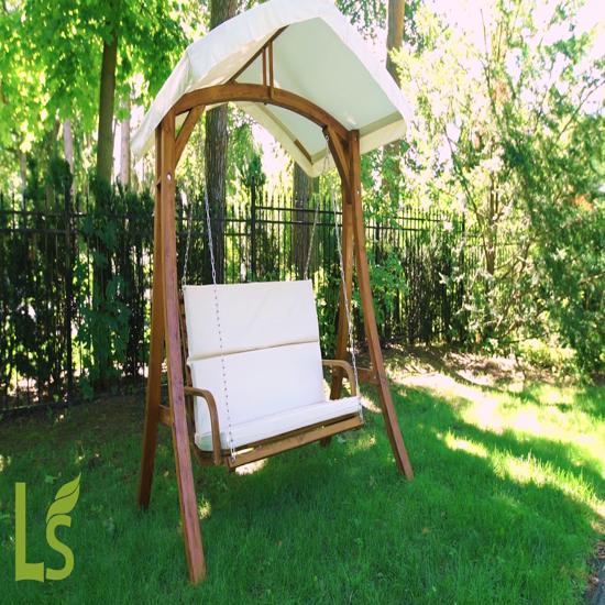 Leisure Season Wooden Swing Seater with Canopy (WSWC102) This swing seater is a great addition to your patio or backyard. 