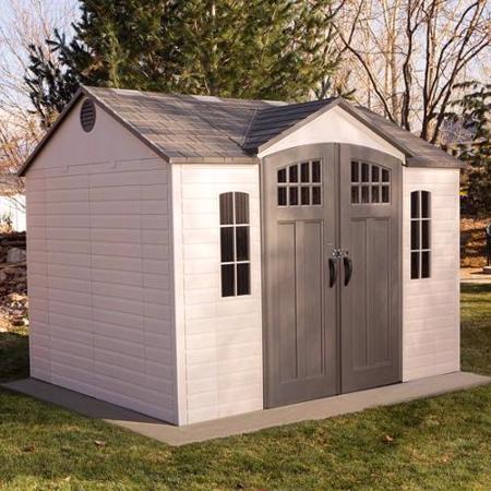 Lifetime 10x8 Outdoor Storage Shed Kit - Desert Sand (60333) This shed can be put in any backyard setting. 