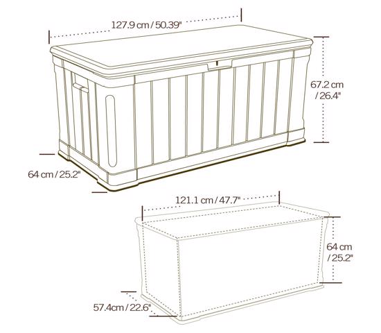 Lifetime 116 Gallon Outdoor Storage Box (60167) - Designed with lots of features to enhance convenience and functionality.