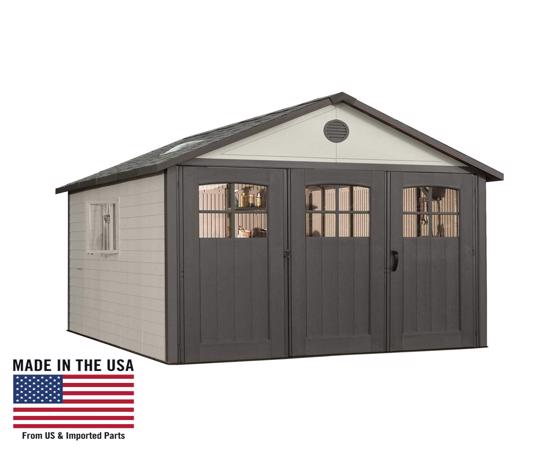 Lifetime 11x11 ft Storage Shed Kit with Tri-Fold Doors (60187) -  Spacious and great storage and garage sheds.