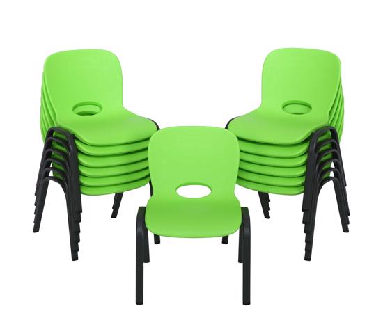 Lifetime 13-pack Contemporary Children's Stacking Chairs - Lime Green (80474) -  Durable and perfect for your child's play or lunch time