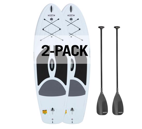 Lifetime 2-Pack 10 ft Horizon Paddleboards w/ Paddles - White Granite (90749) -Excellent for entry-level and intermediate paddleboarders.