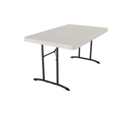 Lifetime 4ft. Commercial Plastic Folding Table - Almond (80568) - Lighter and durabl, perfect for indoor and outdoor.