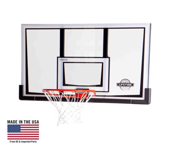 Lifetime 52 in. Basketball Backboard & Rim Combo (90087) - Enjoy the versatility of a backboard combo.