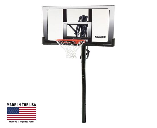 Lifetime 52 in. In-Ground Shatter Proof Basketball System w/ Slam-It Rim (71281) - Ideal investment for family fun.