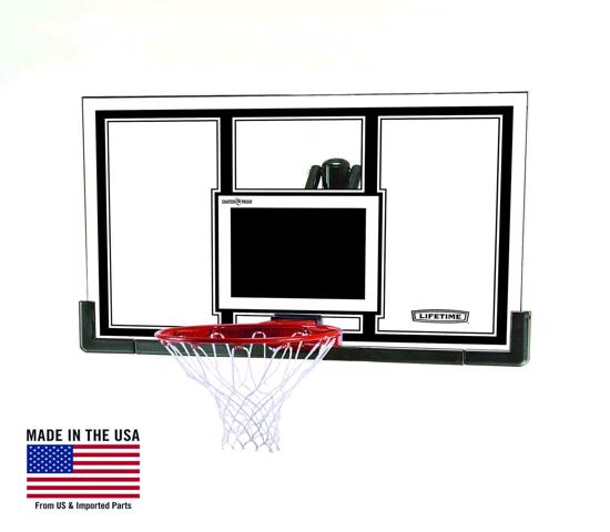 Lifetime 54 in. Steel-Framed Basketball Backboard, Slam-it Pro Rim (71526) - Bring the game to your home and play the way you want