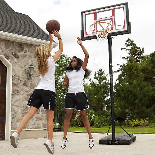 Lifetime 48-inch Adjustable Portable Basketball Hoop (90491) Enjoy hours of playing basketball in your own home every day with this portable hoop without any worries! 