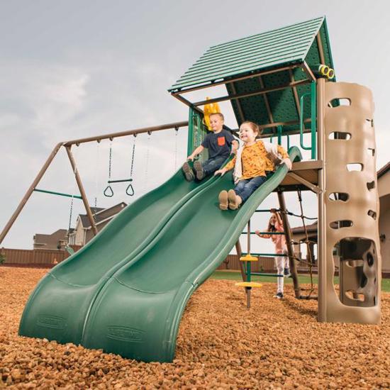  Lifetime Big Stuff Adventure Swing Set - Earthtone (90797) You and your friends will definitely enjoy this swingset.