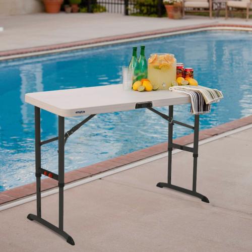 Lifetime 4ft Commercial Adjustable Height Table - Almond (80416) This table can be great in your outdoor activities with your family. 