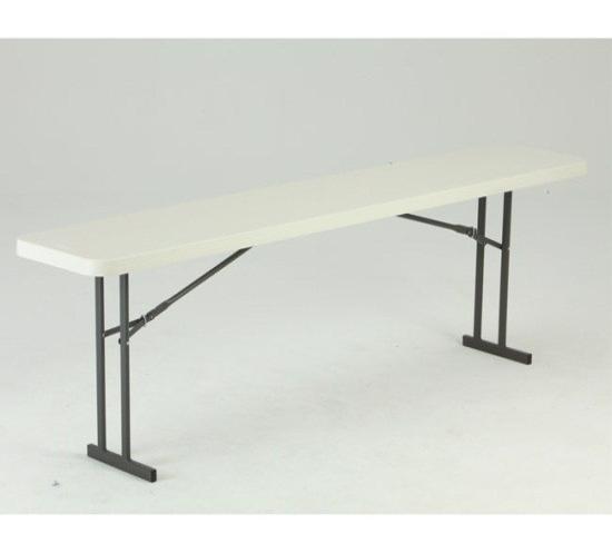 Lifetime Commercial Folding 8 ft Seminar Table - White Granite (80177) - Best addition to your next office event.