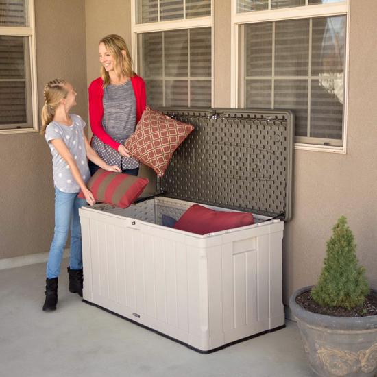 Lifetime 116 Gallon Outdoor Storage Deck Box (60186) You can put your cushions inside when not in use. 