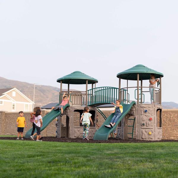 Lifetime Double Adventure Tower w/ Bridge - Earthtone (90971) Your kids and their friends will defnitely love this playset! 