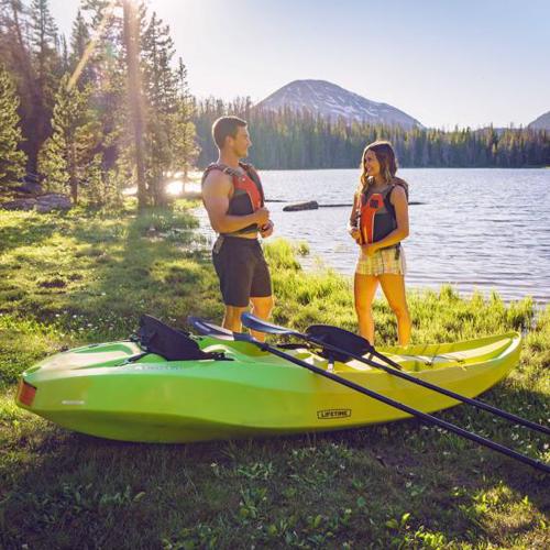Lifetime Manta 100 Tandem Kayak w/ Paddles - Yellow Lime (91071) This Lifetime Manta 100 Tandem Kayak will definitely makes you enjoy your water adventure with your partner. 