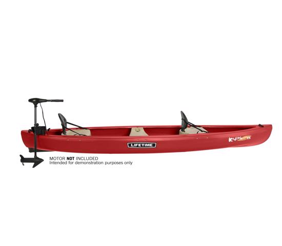 Lifetime Kodiak 13 ft Canoe w/ Paddles  Red (90658) - A perfect family kayak.