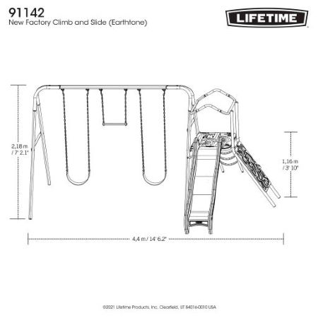 Lifetime Climb and Slide Metal Playset - Earthtone (91142)  - This playset is the perfect perfect way to get your kids having fun.