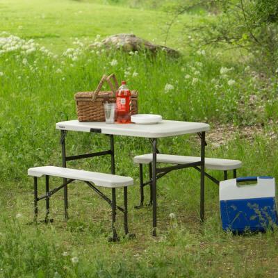 Lifetime 42 in. Folding Picnic Tables with Benches - Almond (80373) perfect for your outdoor activity. 