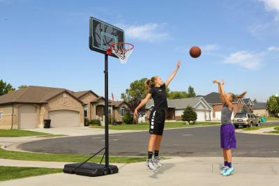 Lifetime 44 in. Adjustable Portable Basketball Hoop (90759) Enjoy your outdoor activity with this portable basketball hoop.  