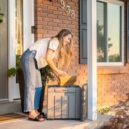 Lifetime 25 gallon Backyard Storage Cube - Storm Dust (60372U)  - This storage box is perfect for your garden equipment.