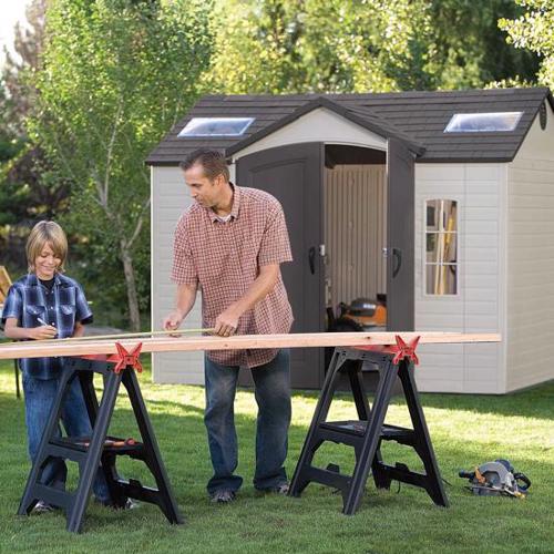 Lifetime 10x8 Outdoor Storage Shed Kit (60084) An ideal place where you can store your construction or hardware materials.
