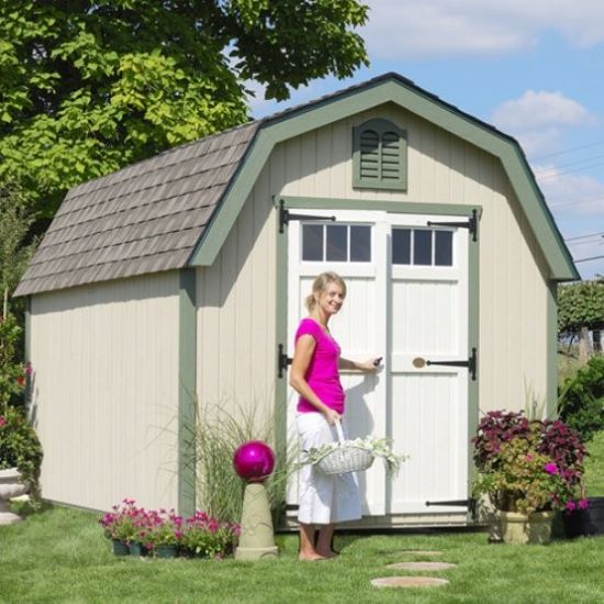 Little Cottage Colonial Greenfield 8x8 Wood Shed Kit is an ideal addition to any backyard