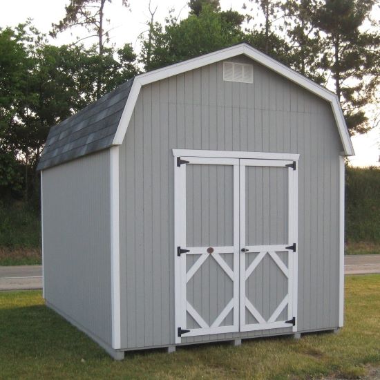 Little Cottage Company Classic Gambrel Barn 10x 14 Storage Shed Kit with 6' Side Walls (10X14 CWGB-6-WPNK) An ideal addition to any backyard setting. 